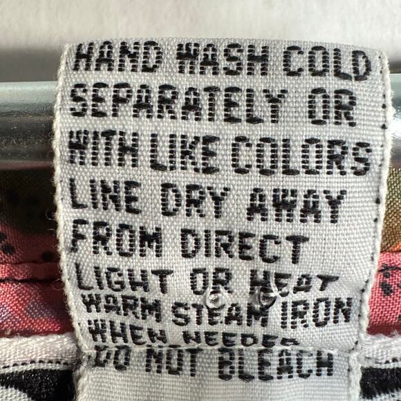 VTG Leena Studio Button Up Floral Boho Silk Sleeveless Blouse Women M Brown Pink - Picture 8 of 8